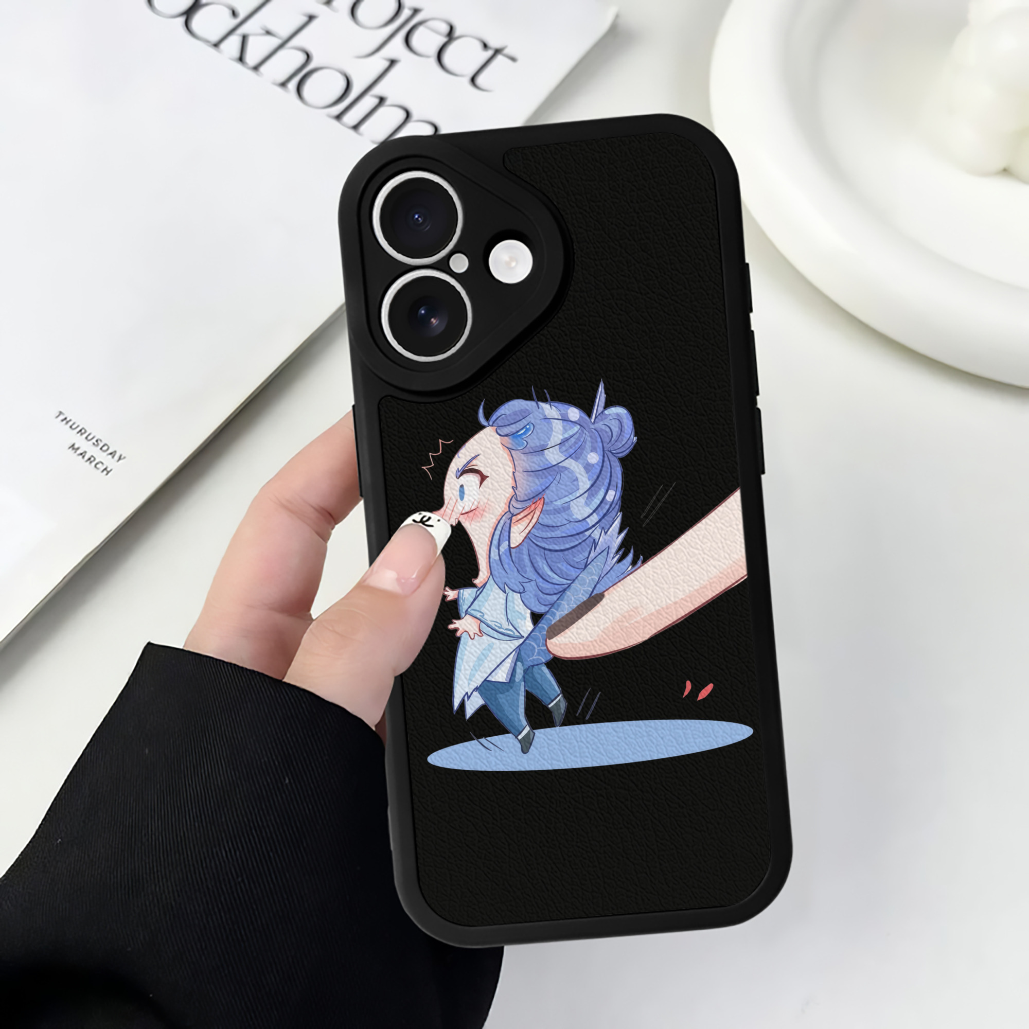 （画像用） Ne Zha 2 ナタ 魔童の大暴れ 【iPhone 16シリーズ対応】シリコンスマホケース（レザー調） 材質：シリコン